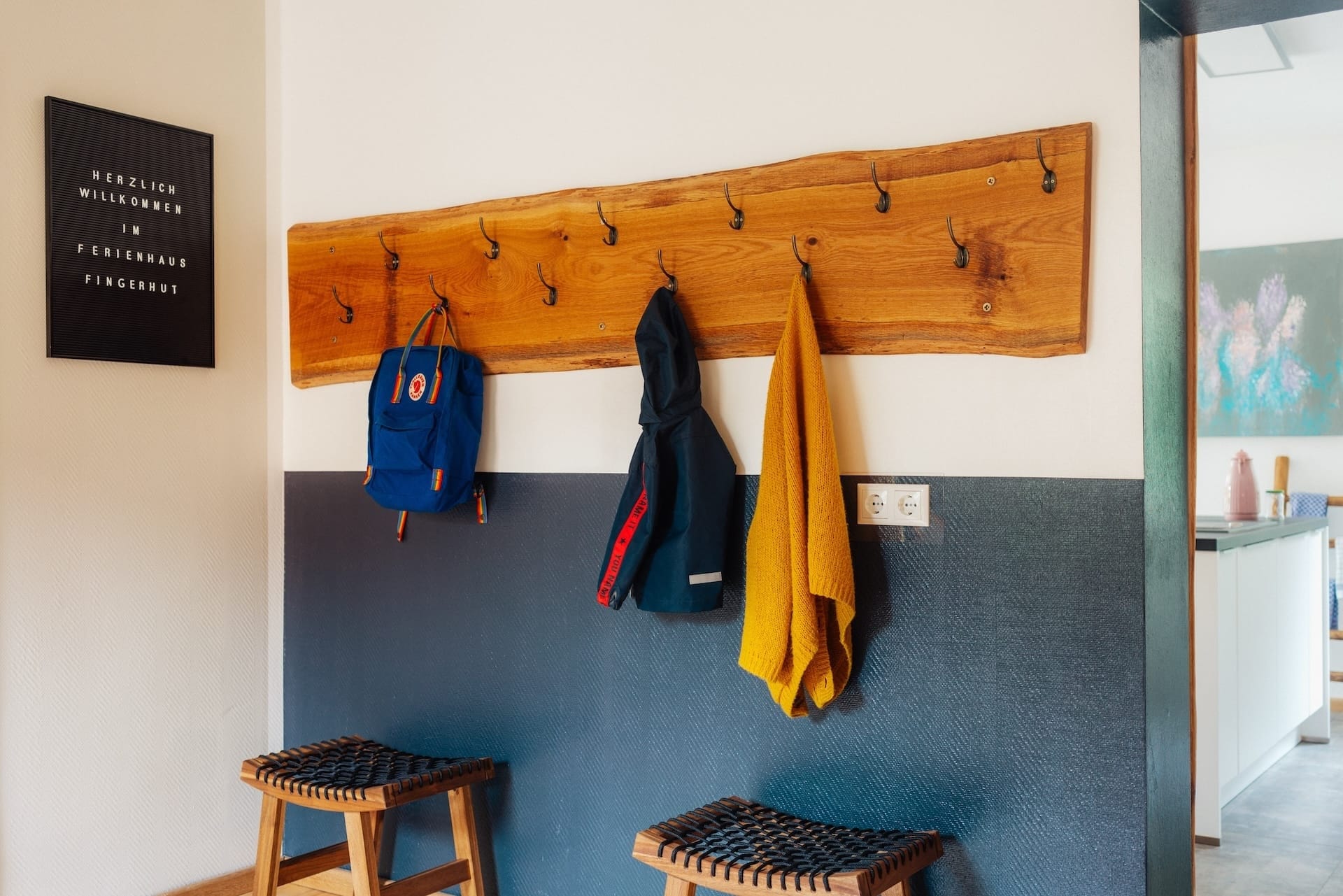 Garderobe im Ferienhaus Fingerhut