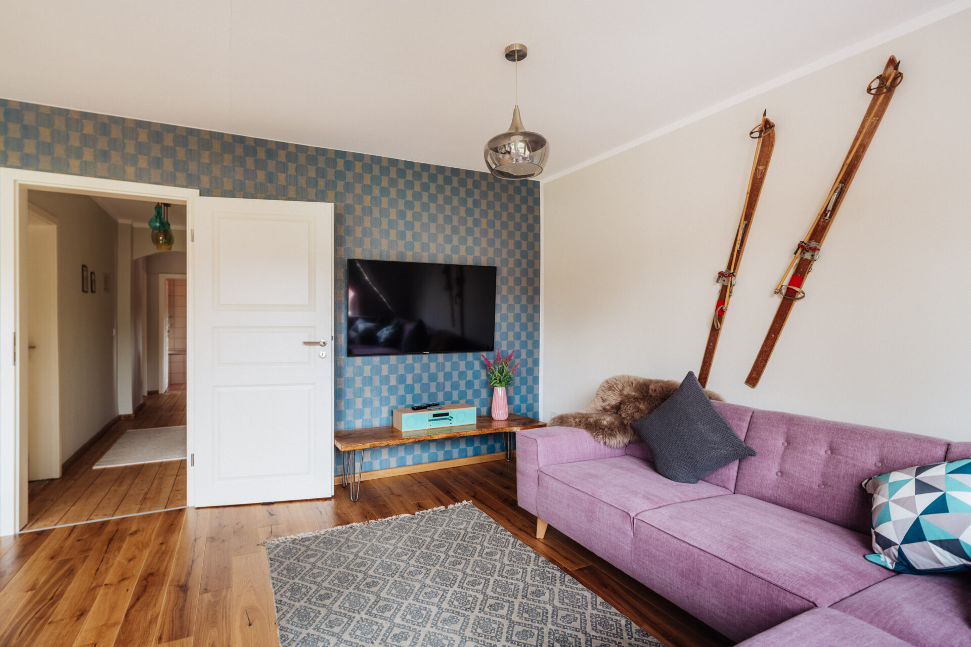 Sofa im OG Ferienhaus Fingerhut